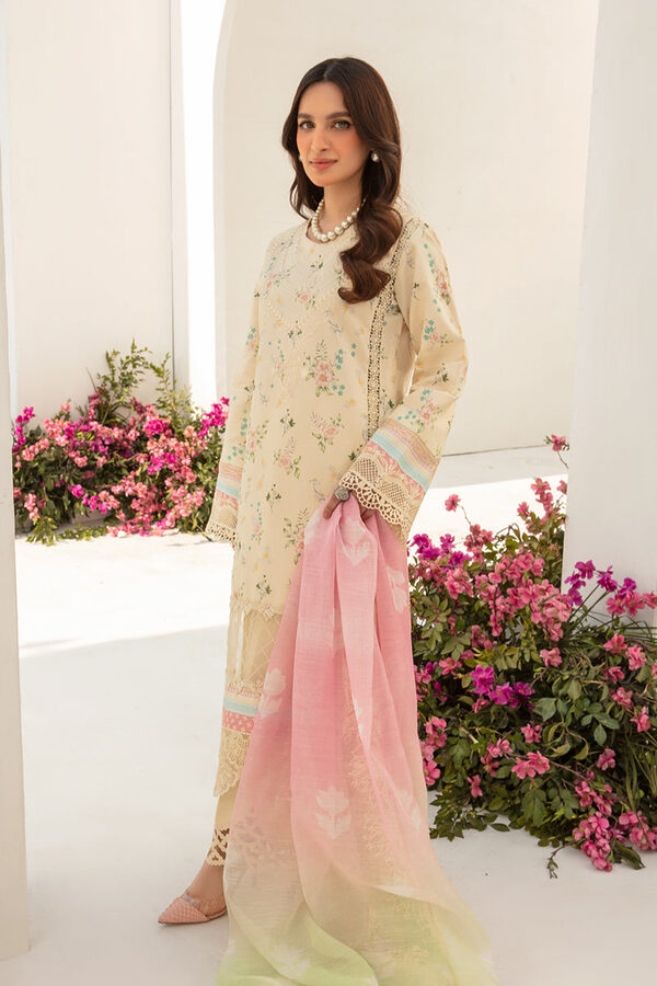 Rang Rasiya Florence Summer Edit Lawn Ivory unstitched - Image 2