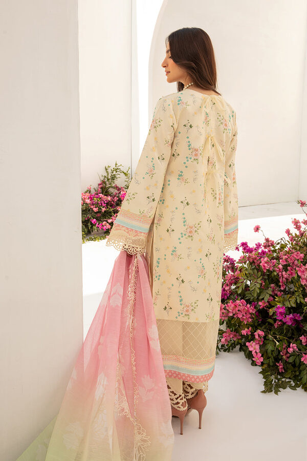 Rang Rasiya Florence Summer Edit Lawn Ivory unstitched - Image 3