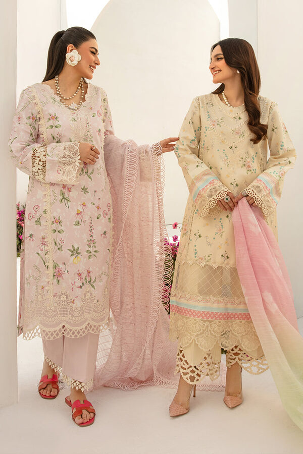 Rang Rasiya Florence Summer Edit Lawn Ivory unstitched - Image 9
