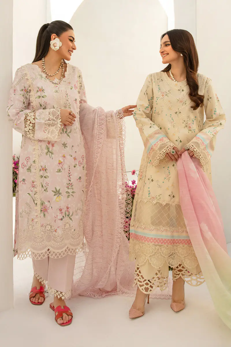 Rang Rasiya Florence Summer Edit Lawn Ivory unstitched - Image 9