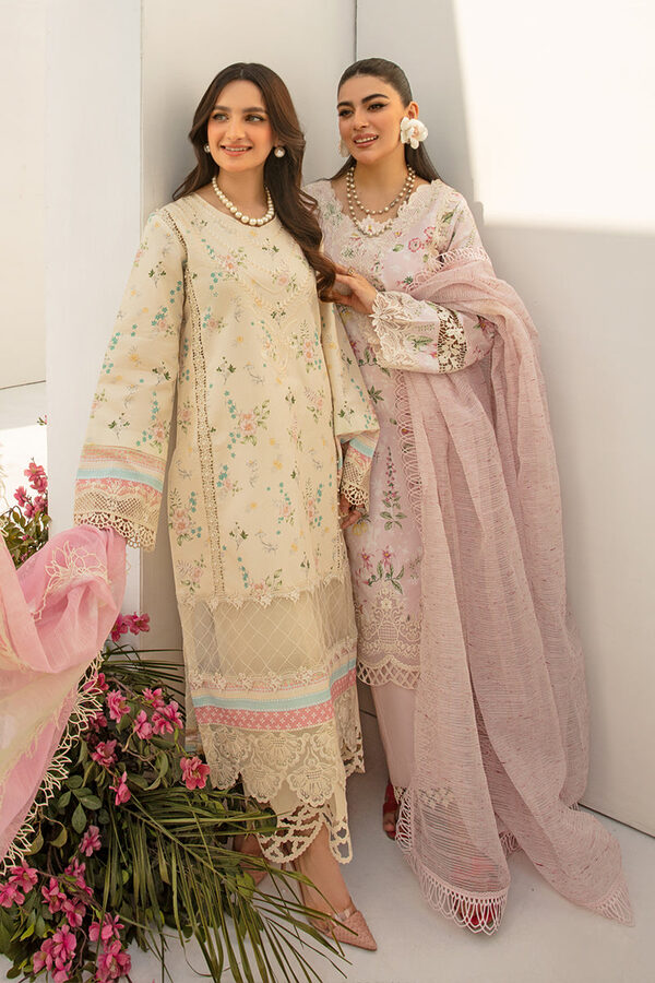 Rang Rasiya Florence Summer Edit Lawn Ivory unstitched - Image 8