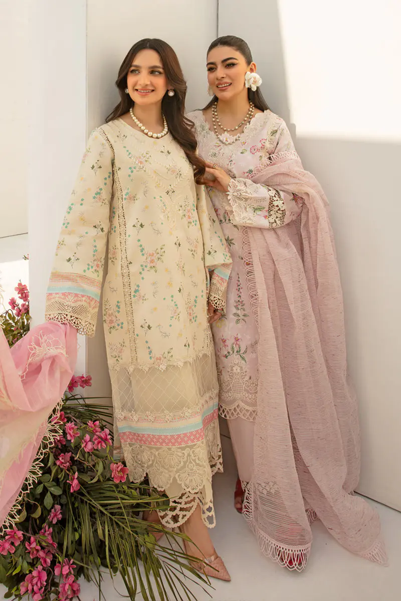 Rang Rasiya Florence Summer Edit Lawn Ivory unstitched - Image 8