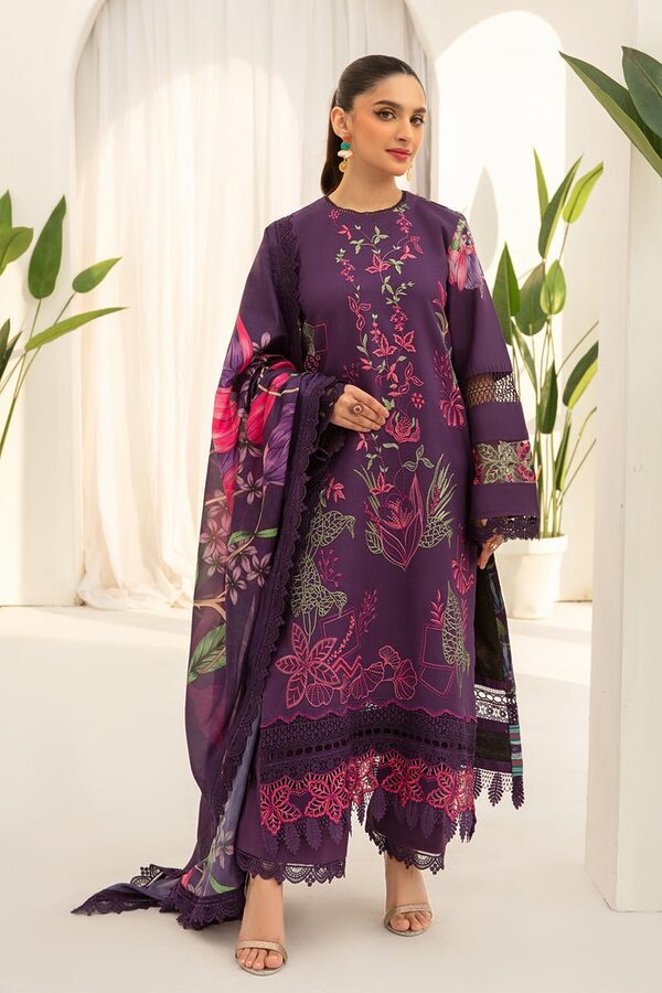 Rang Rasiya Florence Summer Edit Lawn Carnation unstitched - Image 6