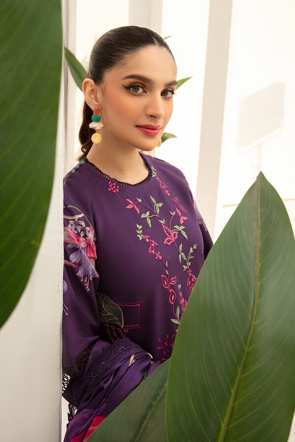 Rang Rasiya Florence Summer Edit Lawn Carnation unstitched - Image 3