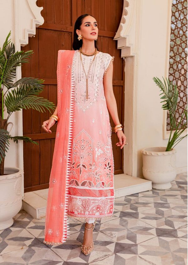 Parishay Noor-e-Nazar Luxury Embroidered Lawn D6 Unstitched