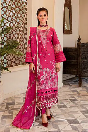 Parishay Noor-e-Nazar Luxury Embroidered Lawn D7 Unstitched