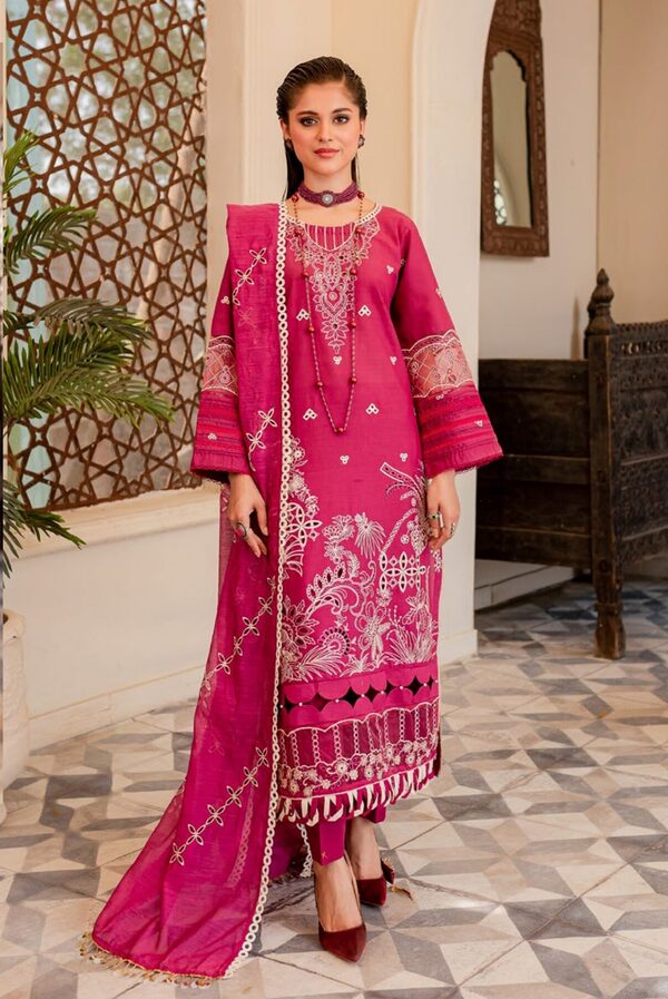 Parishay Noor-e-Nazar Luxury Embroidered Lawn D7 Unstitched
