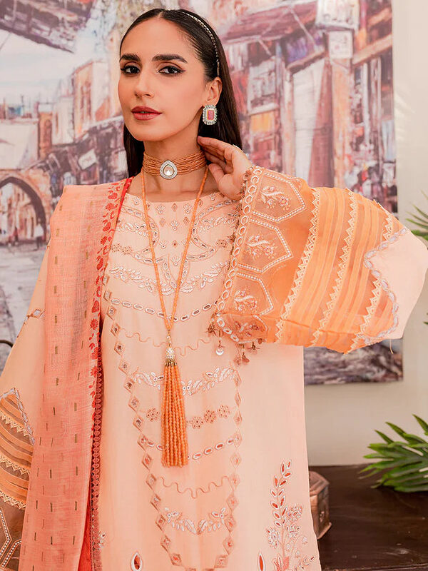 Parishay Noor-e-Nazar Luxury Embroidered Lawn D3 Unstitched - Image 6