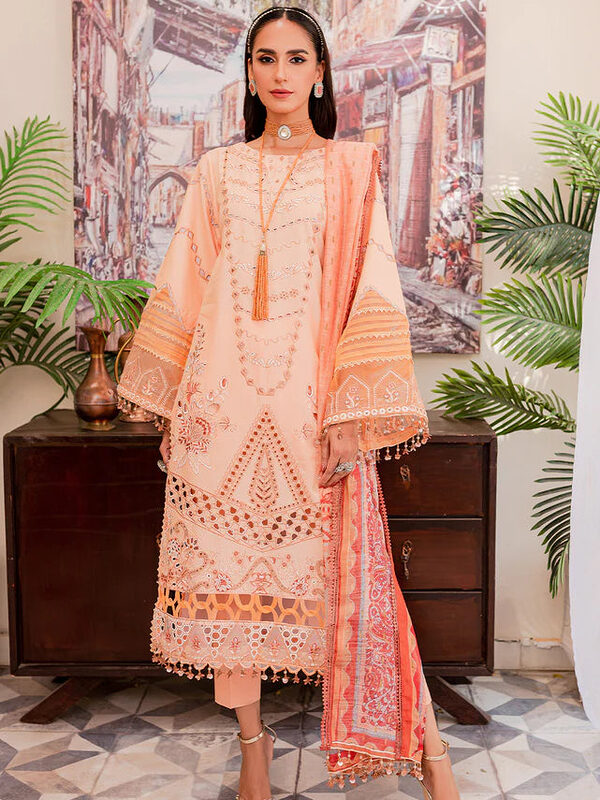 Parishay Noor-e-Nazar Luxury Embroidered Lawn D3 Unstitched