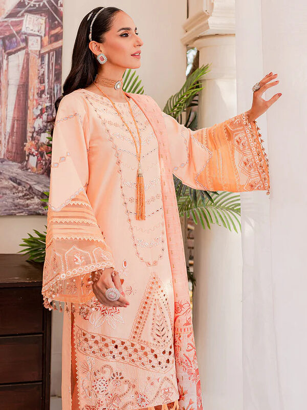 Parishay Noor-e-Nazar Luxury Embroidered Lawn D3 Unstitched - Image 7