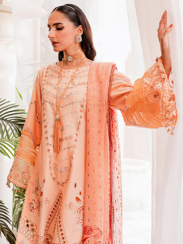 Parishay Noor-e-Nazar Luxury Embroidered Lawn D3 Unstitched - Image 10