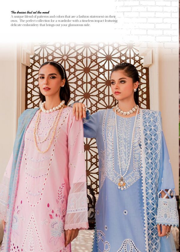 Parishay Noor-e-Nazar Luxury Embroidered Lawn D8 Unstitched - Image 6