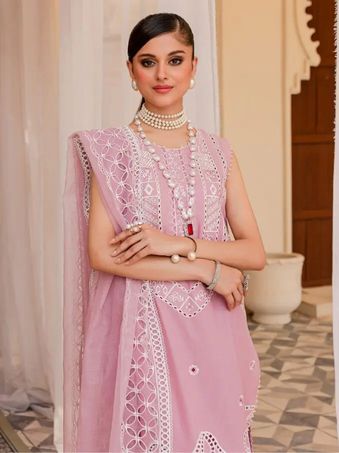 Parishay Noor-e-Nazar Luxury Embroidered Lawn D4 Unstitched - Image 6