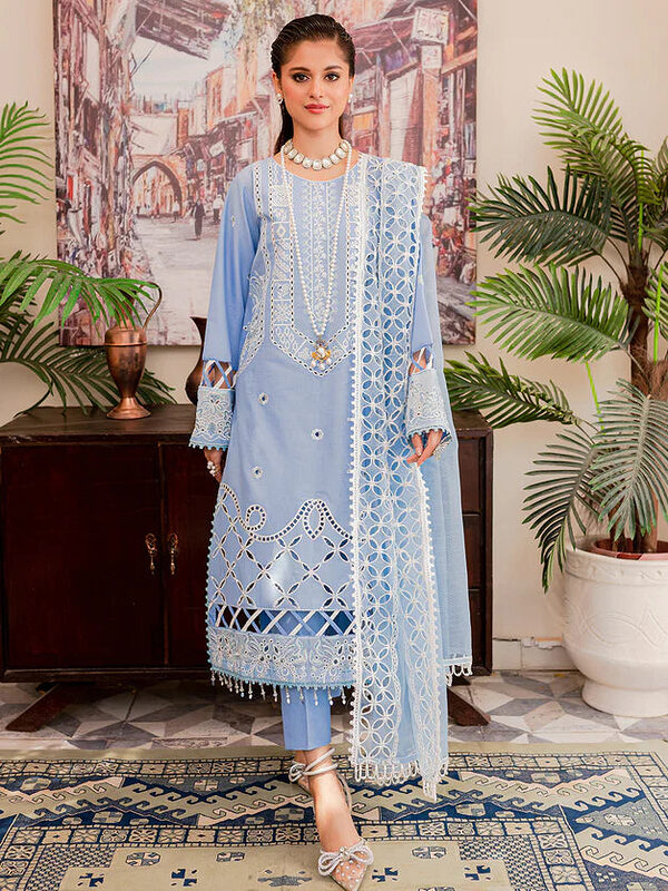 Parishay Noor-e-Nazar Luxury Embroidered Lawn D1 Unstitched