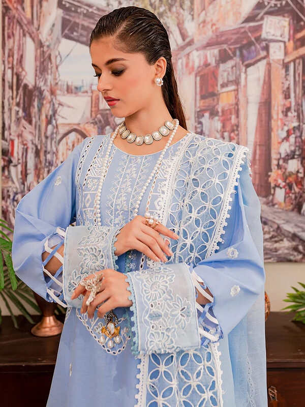 Parishay Noor-e-Nazar Luxury Embroidered Lawn D1 Unstitched - Image 3