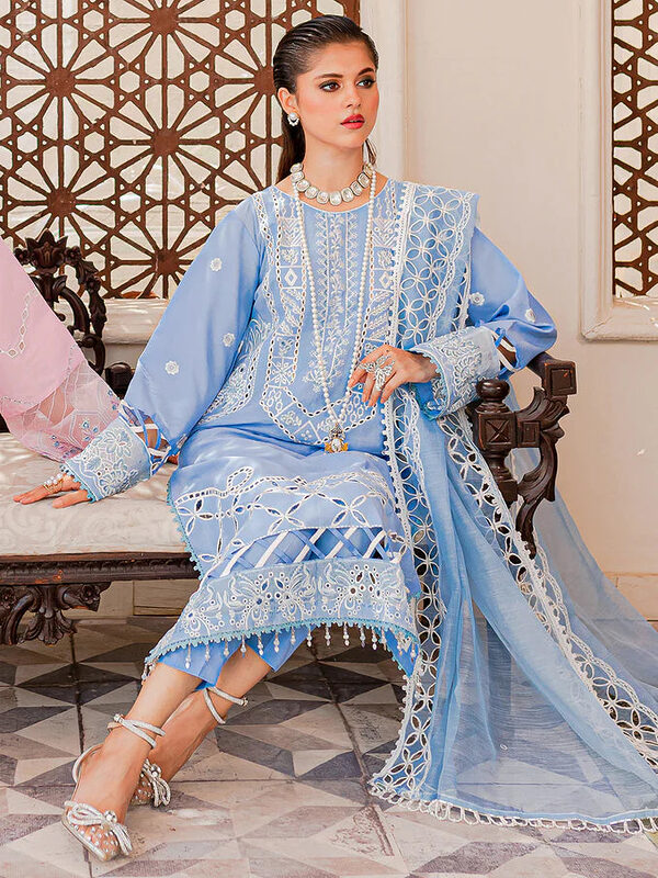 Parishay Noor-e-Nazar Luxury Embroidered Lawn D1 Unstitched - Image 5