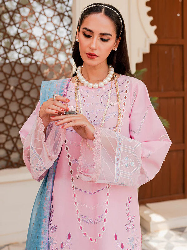 Parishay Noor-e-Nazar Luxury Embroidered Lawn D8 Unstitched - Image 3