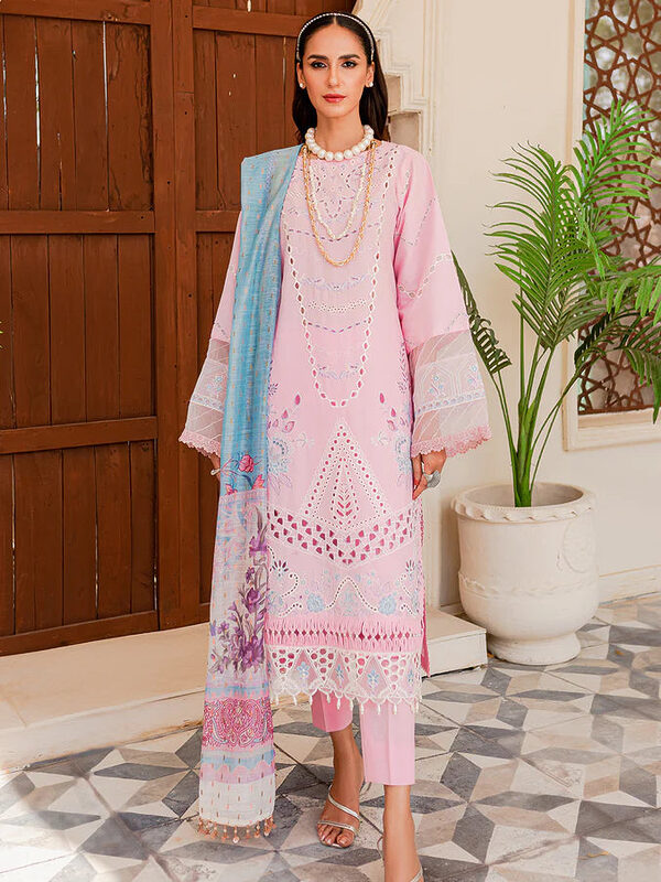 Parishay Noor-e-Nazar Luxury Embroidered Lawn D8 Unstitched - Image 8