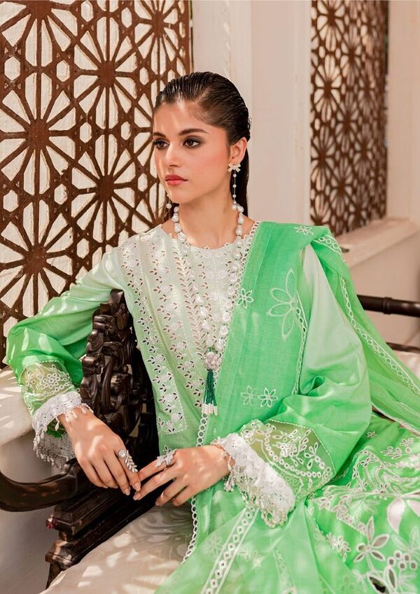 Parishay Noor-e-Nazar Luxury Embroidered Lawn D5 Unstitched - Image 5