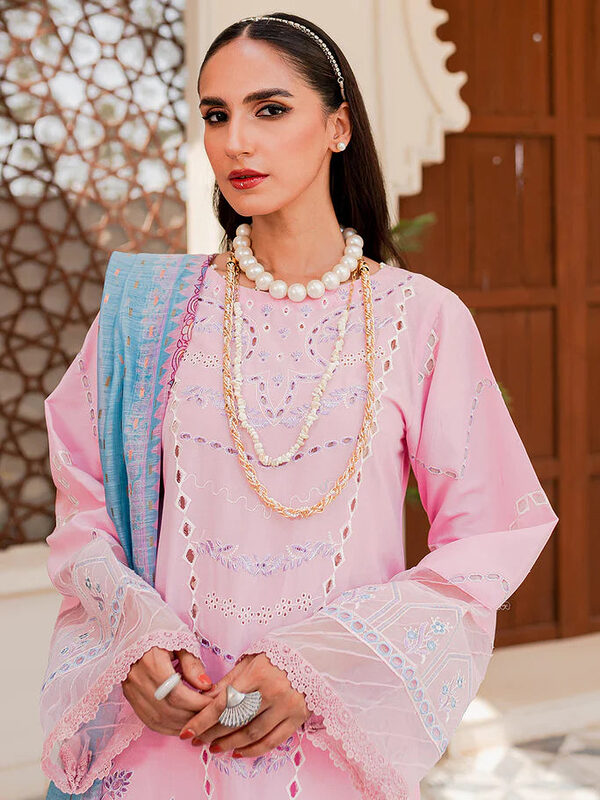 Parishay Noor-e-Nazar Luxury Embroidered Lawn D8 Unstitched - Image 4