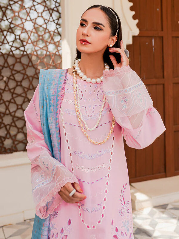 Parishay Noor-e-Nazar Luxury Embroidered Lawn D8 Unstitched - Image 7