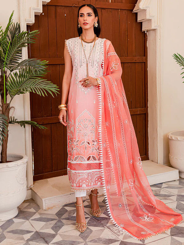 Parishay Noor-e-Nazar Luxury Embroidered Lawn D6 Unstitched - Image 6