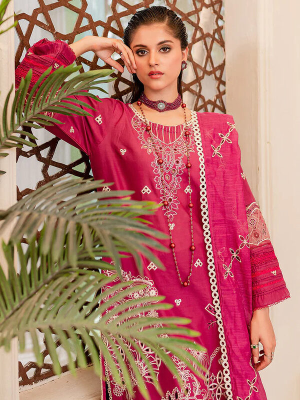 Parishay Noor-e-Nazar Luxury Embroidered Lawn D7 Unstitched - Image 4