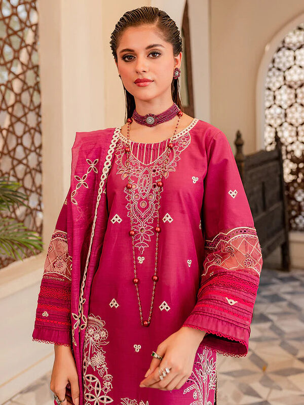 Parishay Noor-e-Nazar Luxury Embroidered Lawn D7 Unstitched - Image 5