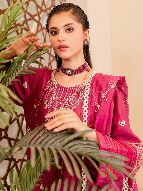Parishay Noor-e-Nazar Luxury Embroidered Lawn D7 Unstitched - Image 7