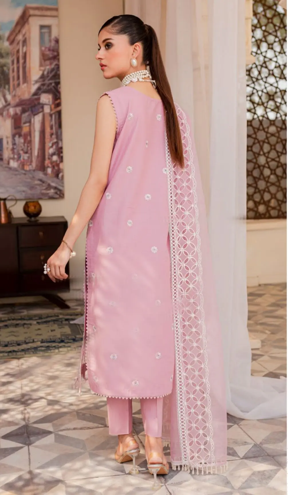 Parishay Noor-e-Nazar Luxury Embroidered Lawn D4 Unstitched - Image 2