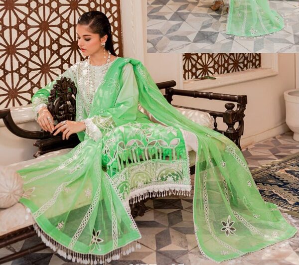 Parishay Noor-e-Nazar Luxury Embroidered Lawn D5 Unstitched - Image 4