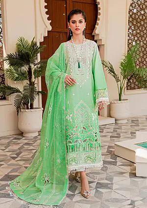 Parishay Noor-e-Nazar Luxury Embroidered Lawn D5 Unstitched