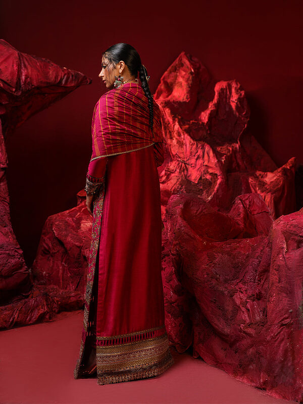 Salitex Jihaan Luxury Embroidered suit Unstitched 3pc - Image 3