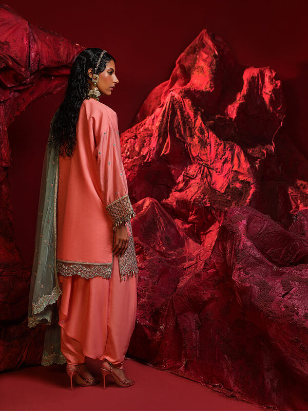 Salitex Jihaan Luxury Embroidered suit Unstitched 3pc - Image 3