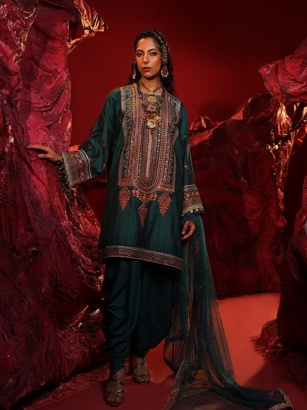 Salitex Jihaan Luxury Embroidered suit Unstitched 3pc