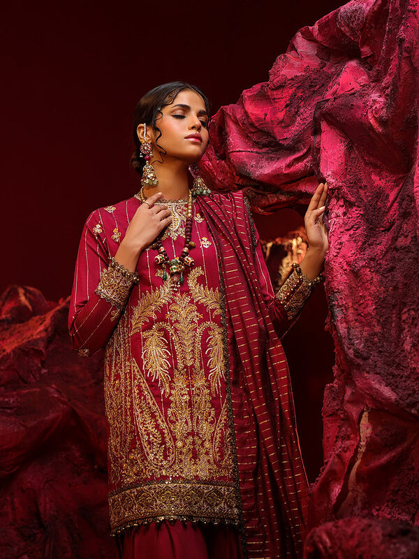 Salitex Jihaan Luxury Embroidered suit Unstitched 3pc