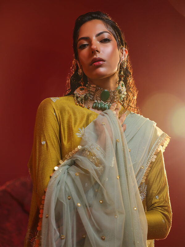Salitex Jihaan Luxury Embroidered suit Unstitched 3pc - Image 4