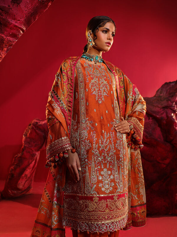Salitex Jihaan Luxury Embroidered suit Unstitched 3pc