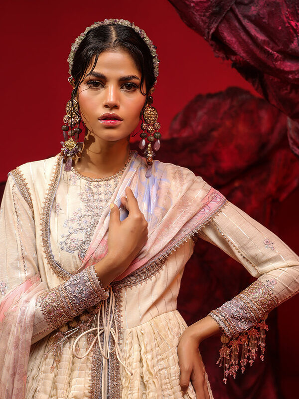 Salitex Jihaan Luxury Embroidered suit Unstitched 3pc - Image 2