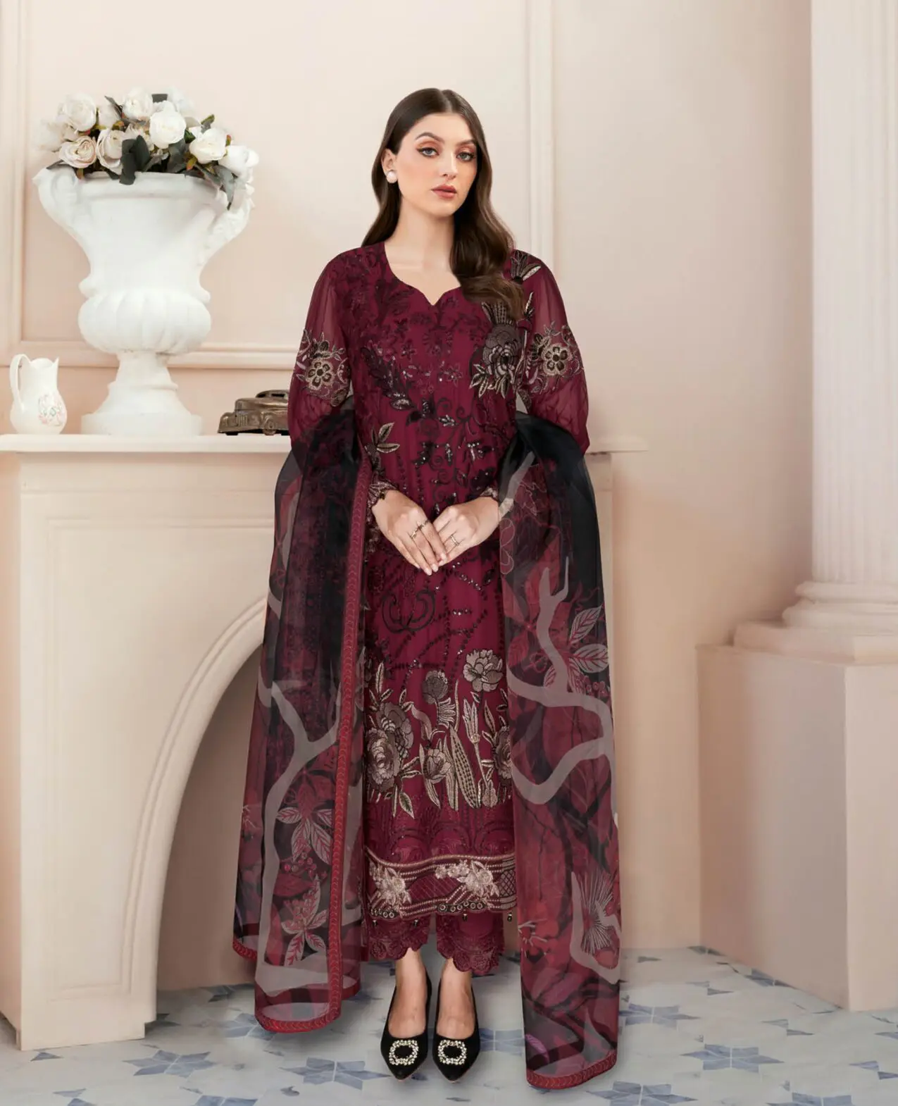 Ramsha Nayab Embroidered Chiffon Collection Vol 5 - N 505 - Image 4