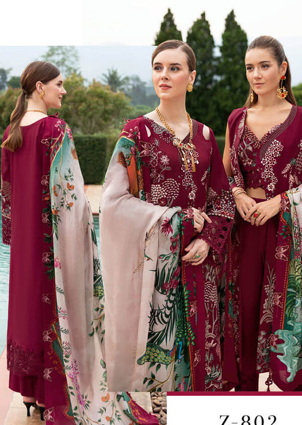 Ramsha Andaaz Luxury Lawn Collection Vol 8 -Z-802 - Image 2