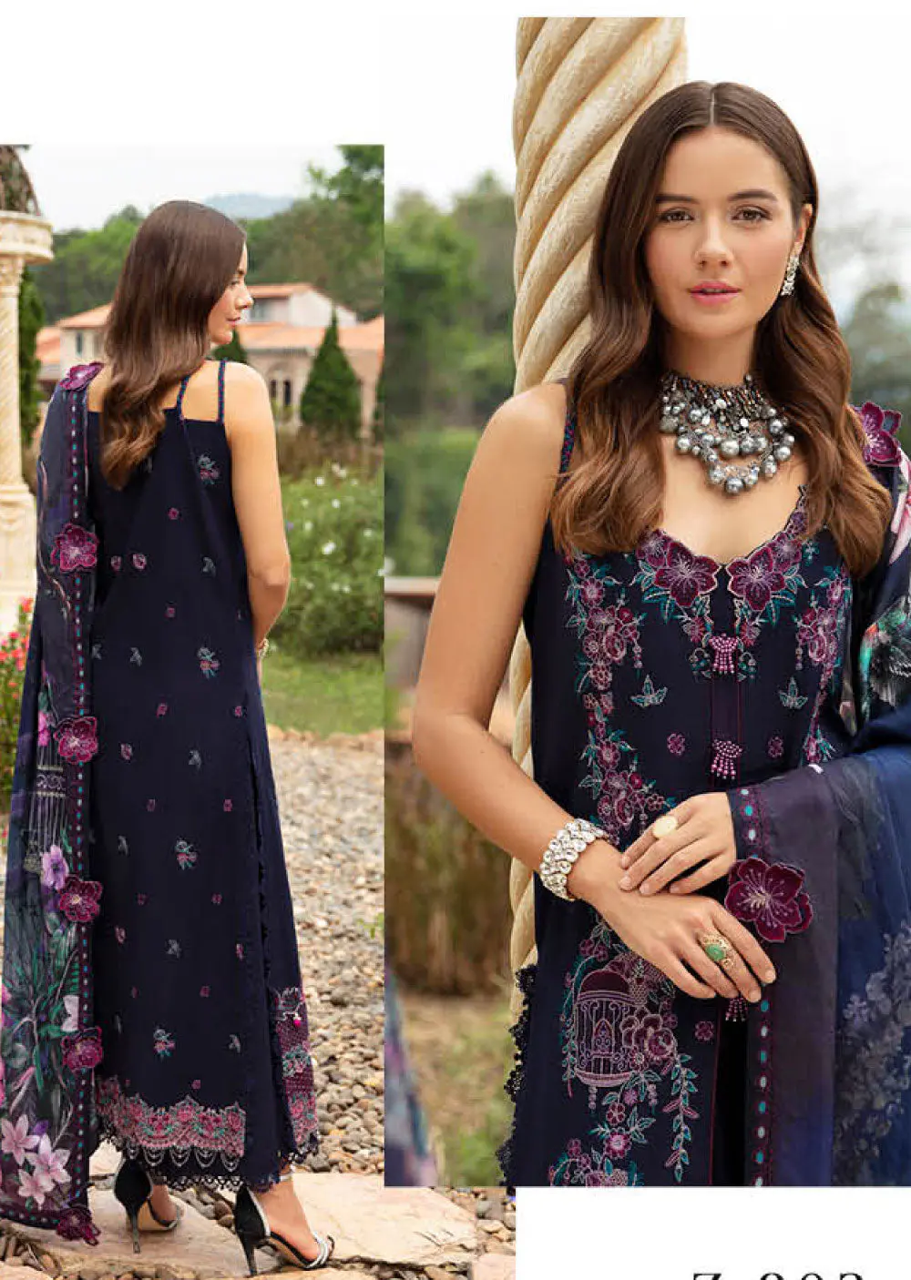 Ramsha Andaaz Luxury Lawn Collection Vol 8 -Z-803 - Image 2
