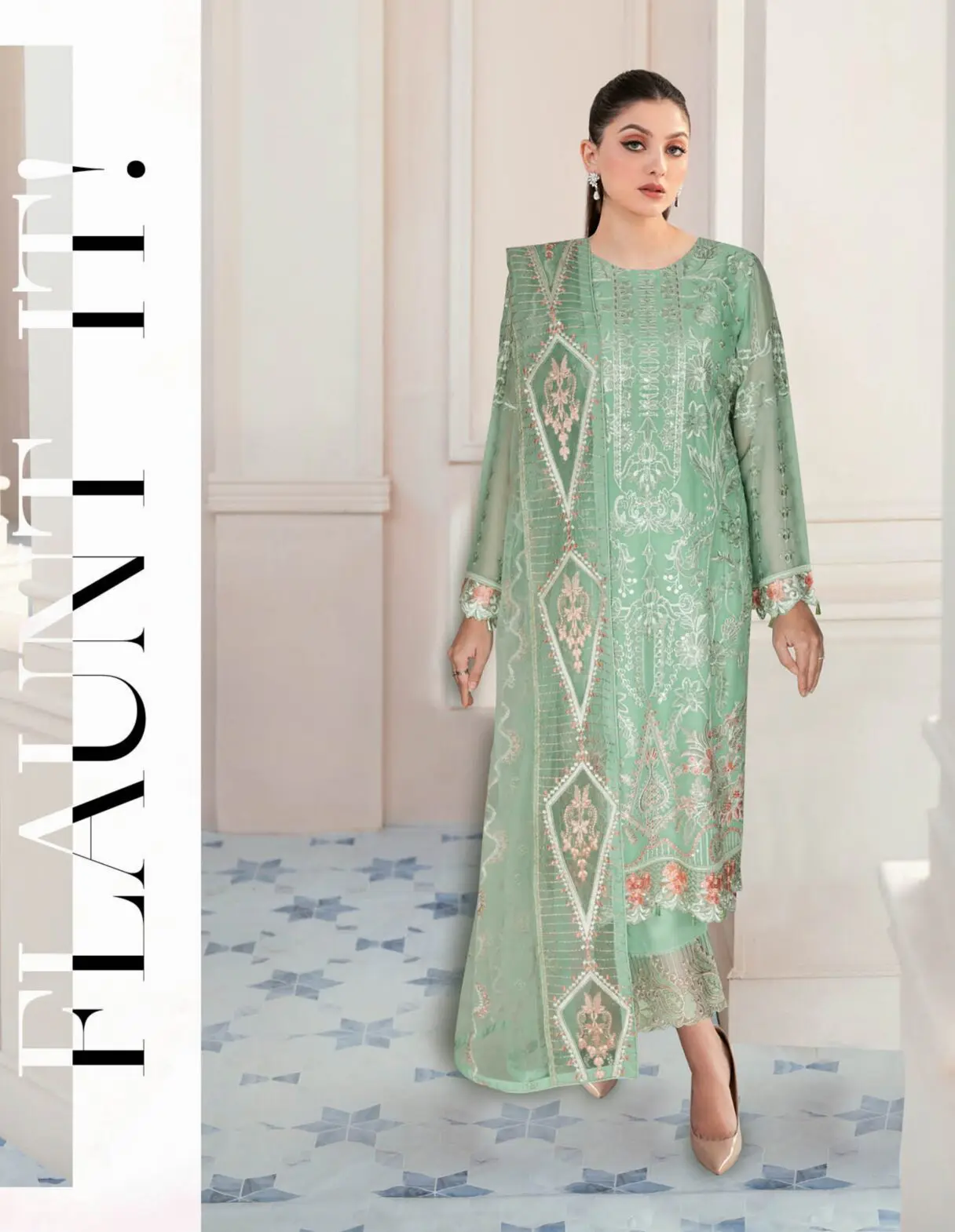 Ramsha Nayab Embroidered Chiffon Collection Vol 5 - N 502 - Image 3