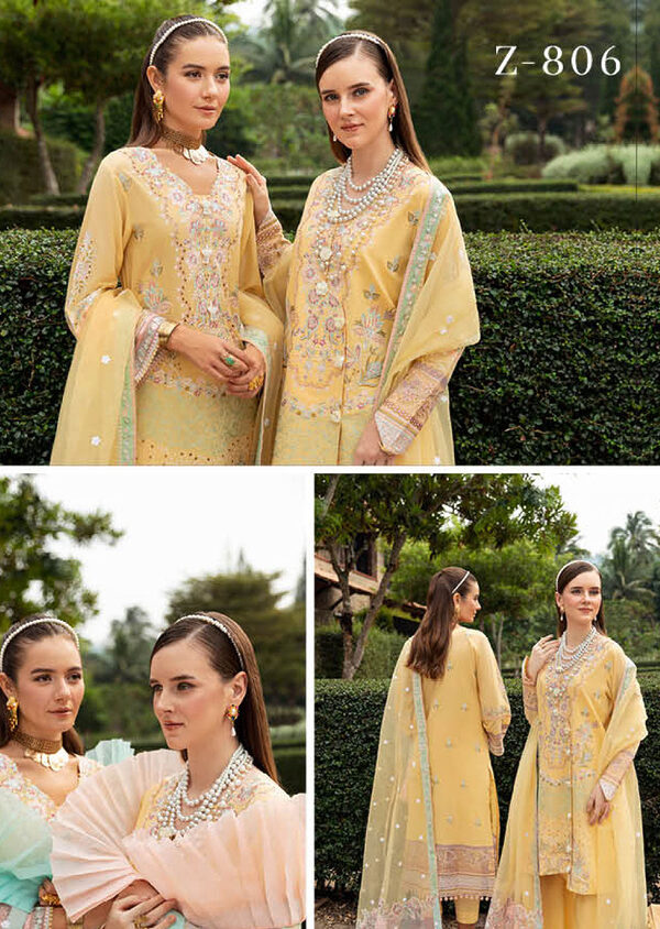 Ramsha Andaaz Luxury Lawn Collection Vol 8 -Z-806 - Image 2