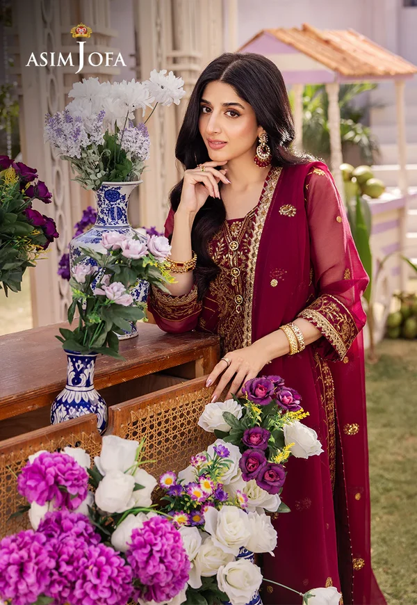 Asim Jofa Dhanak Rang Luxury Festive Collection AJCF-01 - Image 8