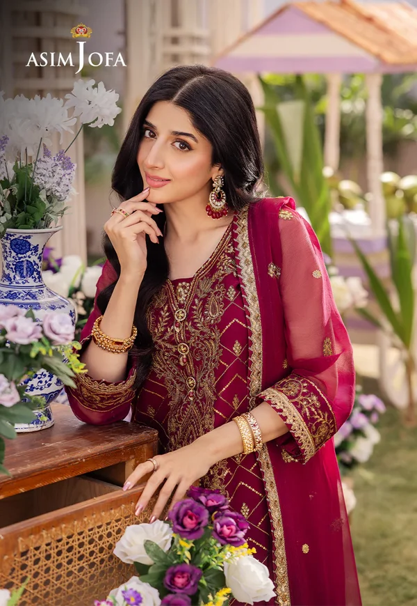 Asim Jofa Dhanak Rang Luxury Festive Collection AJCF-01 - Image 9