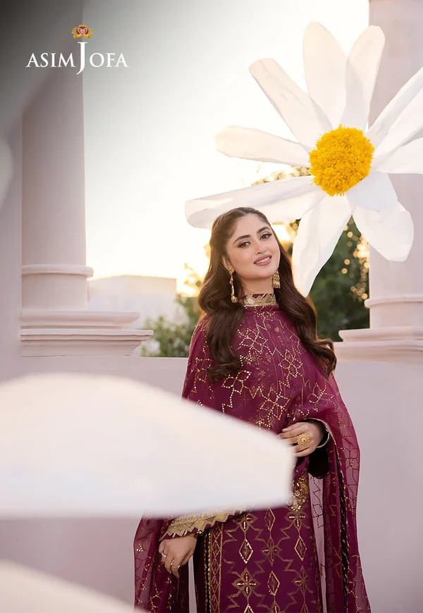 Asim Jofa Dhanak Rang Luxury Festive Collection AJCF-05 - Image 7