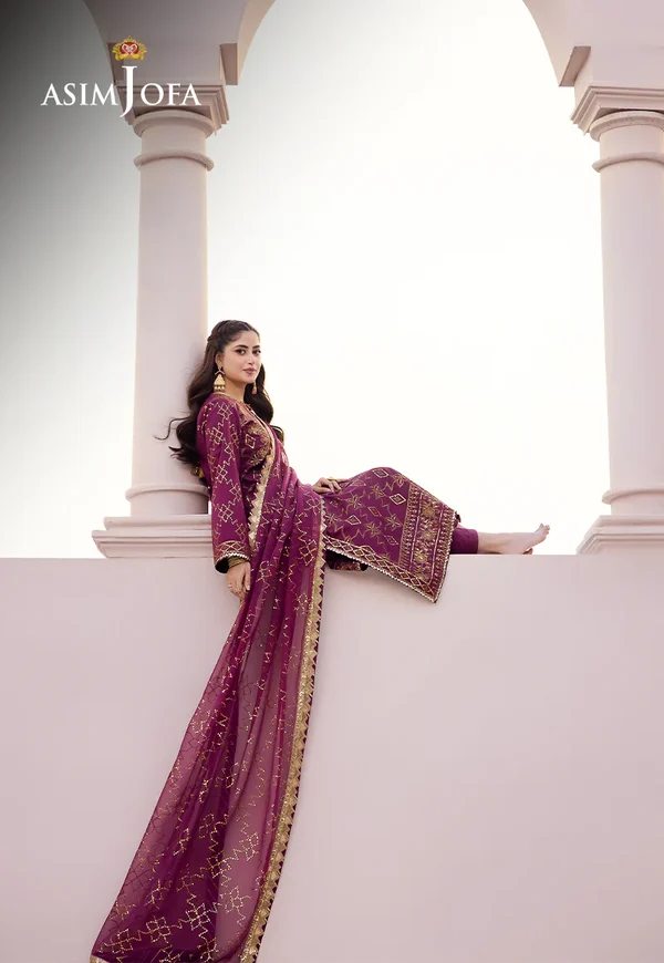Asim Jofa Dhanak Rang Luxury Festive Collection AJCF-05 - Image 9