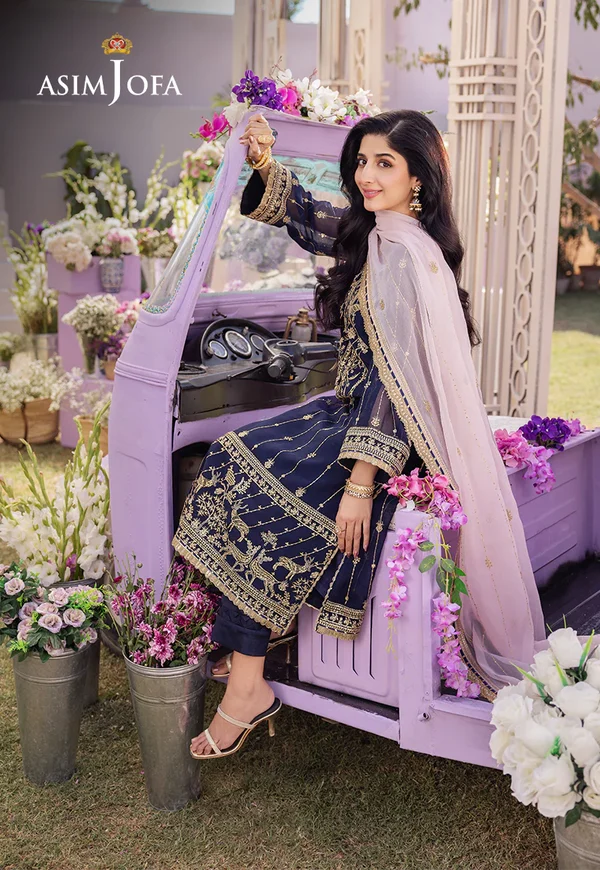 Asim Jofa Dhanak Rang Luxury Festive Collection AJCF-09 - Image 9