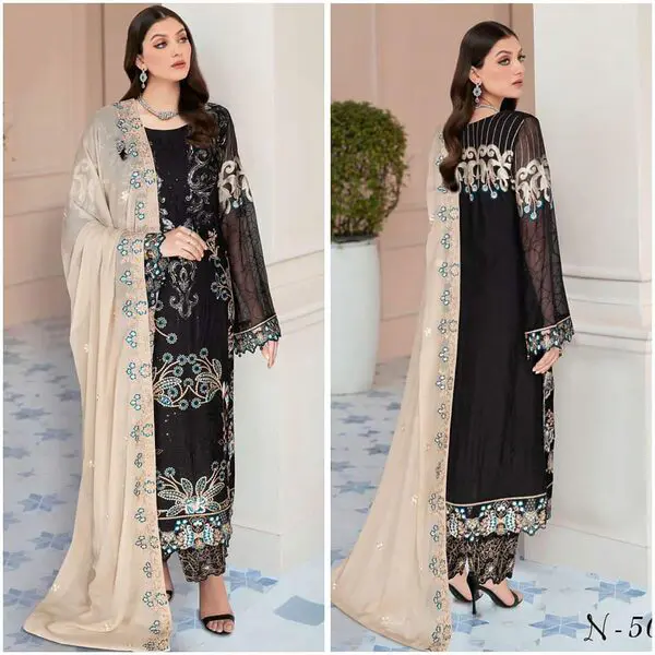 Ramsha Nayab Embroidered Chiffon Collection Vol 5 - N 508 - Image 4